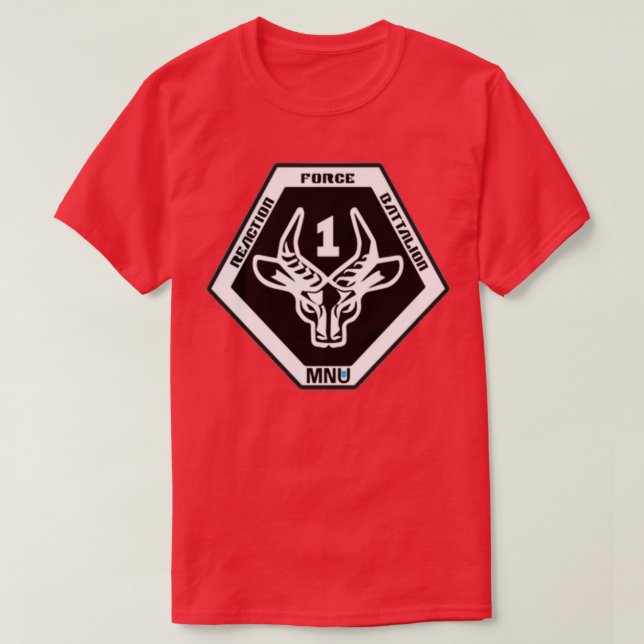 T-shirt District 9 MNU 1st Reaction Battalion (Design devant)