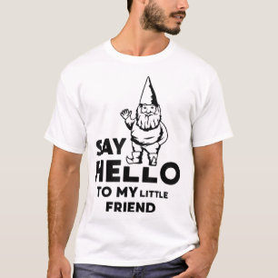 T-shirt Dites Bonjour À Mon Petit Ami Garden Gnome Funny