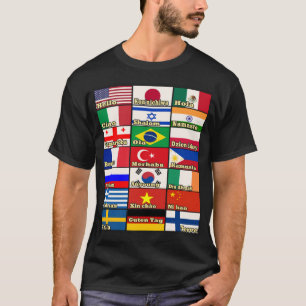 T-shirt Dites Bonjour Dans 21 Langues Différentes Mignonne