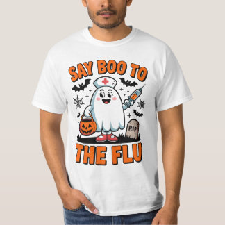 T-shirt Dites Boo à la grippe drôle d'Halloween infirmière