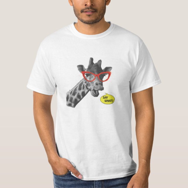 T-shirt "DITES CE QUI ! ?" Girafe parlante (Devant)