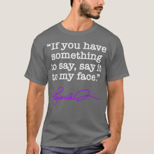 T-shirt Dites-le à mon visage Kamala PURPLE signature TShi