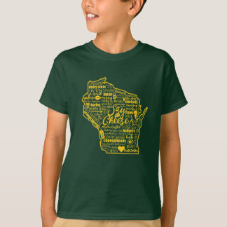 T-shirt Dites le fromage !  Le Wisconsin badine la pièce
