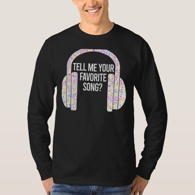 T-shirt Dites-moi votre chanson préférée casque brise-glac (Devant)