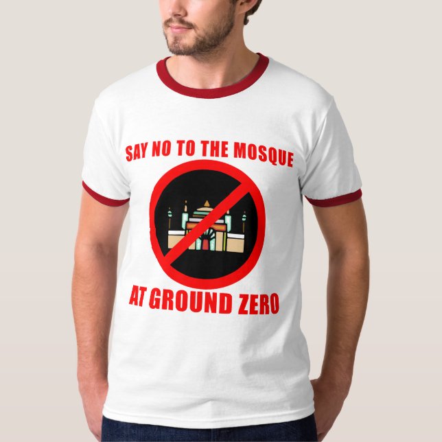 T-shirt DITES NON à la MOSQUÉE à New York City (Devant)