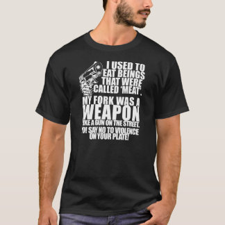 T-shirt Dites non à la violence de votre plat !