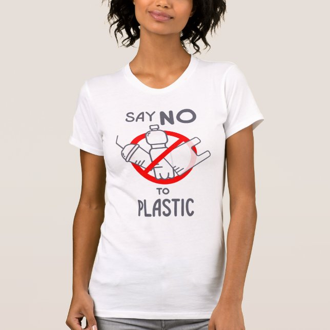 T-shirt Dites Non Au Plastique (Devant)