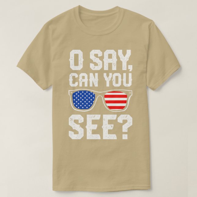 T-shirt Dites Pouvez-Vous Voir 4 juillet Garçons Filles Su (Design devant)