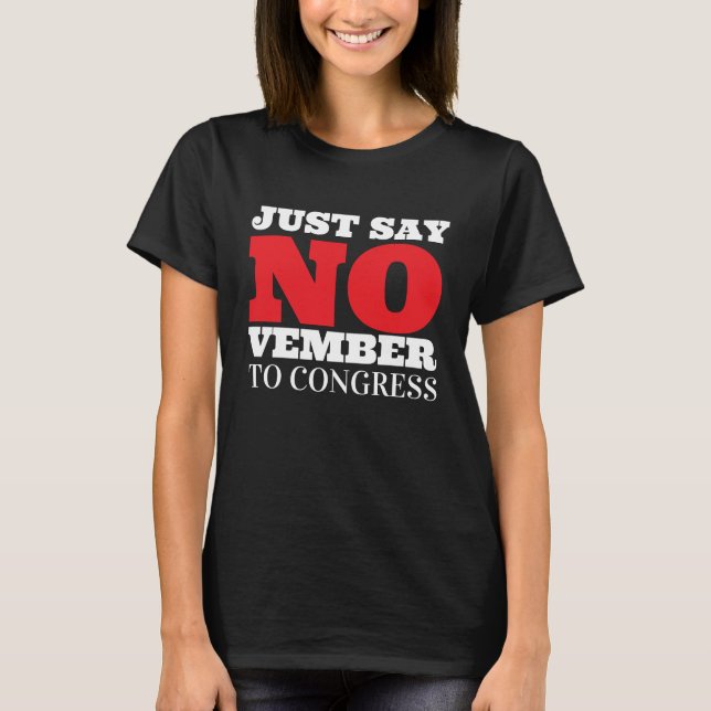 T-shirt dites simplement non au congrès (Devant)