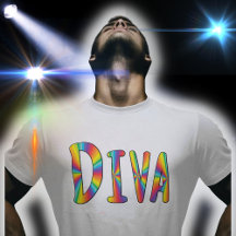 DIVA Campy Fabulous LGBTQ Gay pride Rainbow Colors
