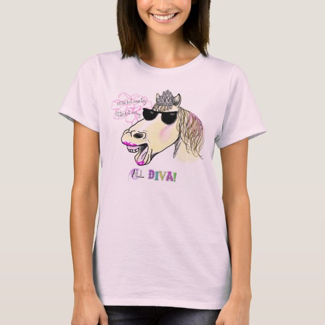 T-shirt Diva de cheval (Devant)