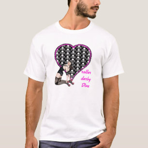T-shirt diva de Derby de rouleau