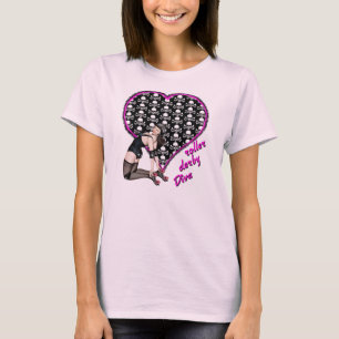 T-shirt diva de Derby de rouleau