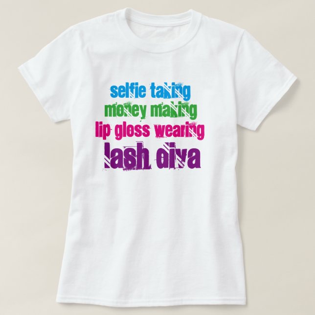T-shirt Diva de mèche de mascara (Design devant)