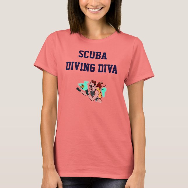 T-SHIRT DIVA DE PLONGÉE EN SCUBA (Devant)