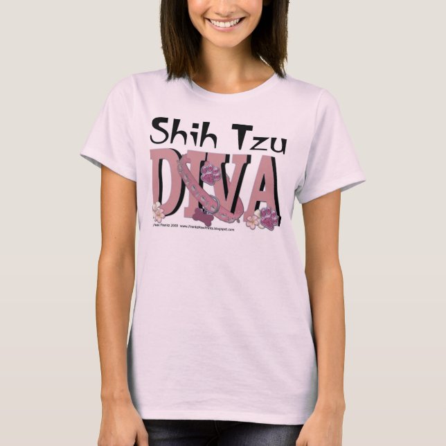 T-shirt DIVA de Shih Tzu (Devant)