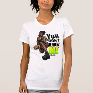 T-shirt Diva noire puissante avec une confiance audacieuse