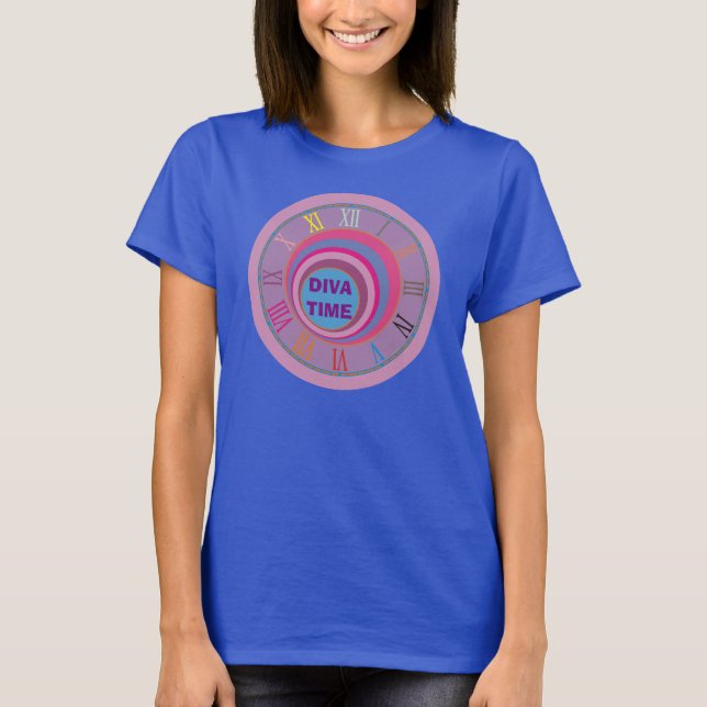 T-shirt Diva temps girly joli cercle tourbillon tornade mi (Devant)