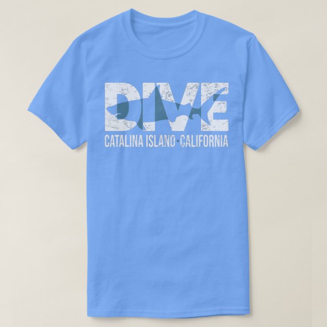 T-shirt DIVE Catalina Island California SCUBA Diving  (Design devant)