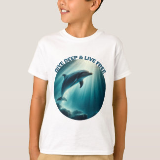 T-shirt Dive Deep Live Dolphin gratuit