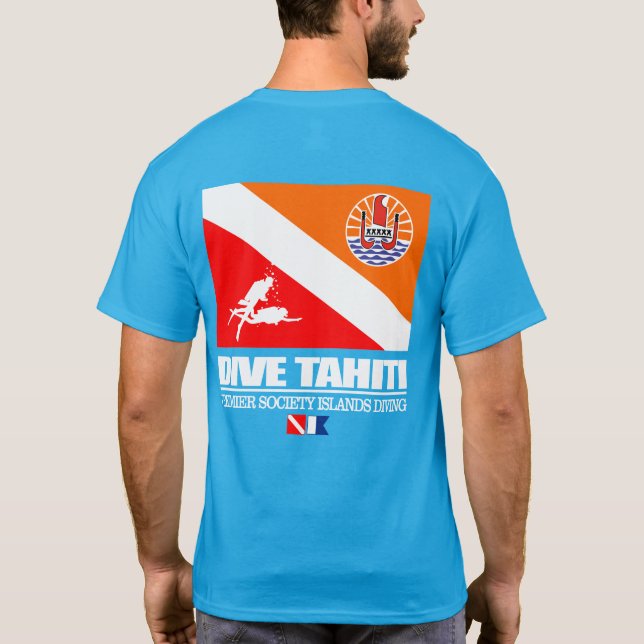 T-shirt Dive Tahiti (sq) (Dos)