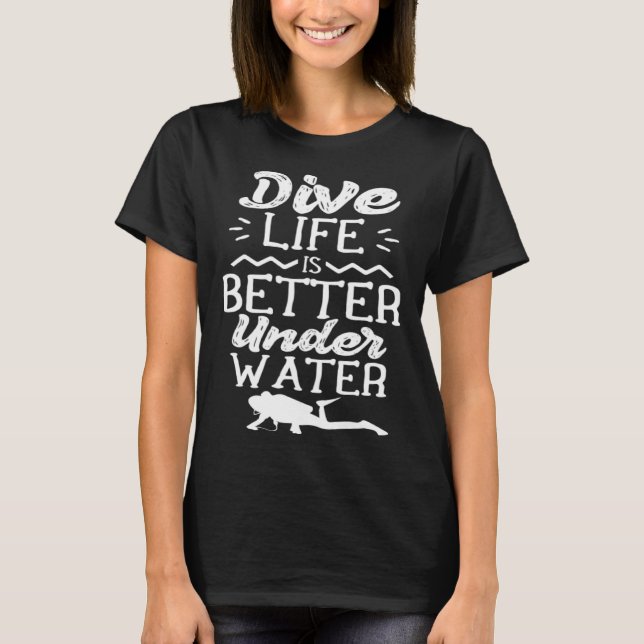 T-shirt Dive   Underwater Divers Diving Diver Scuba (Devant)