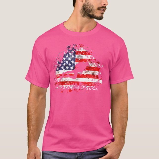 T-shirt Diver American Flag Scuba Diving Diver (Devant)