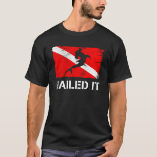 T-shirt Diver Drapeau Hammerhead requin cloué Il Plongée