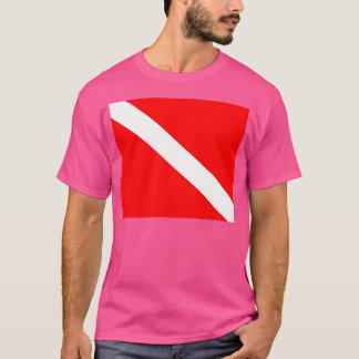 T-shirt Diver Drapeau Plongée Plongée Plongée Snorkeling