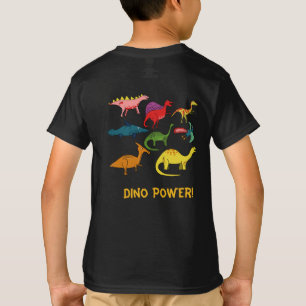 T-shirt Divers dinosaures de dessins animés de nombreuses
