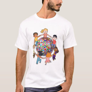 T-shirt Diversité culturelle Drapeaux mondiaux Différents 