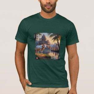 T-shirt Divine Cow & Indian Culture Artworks" 🐄 🖌️.