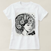 Divine Feminine Mandala Art Floral Crystal Goddess