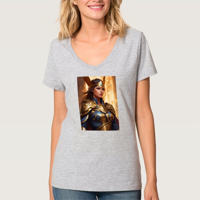 T-shirt "Divine Valkyrie Athena : Gardienne de la gloire" (Devant)
