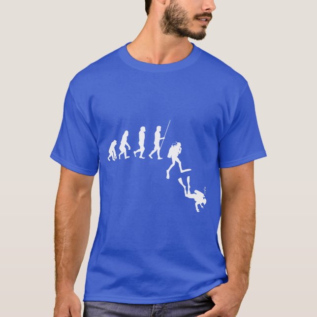 T-shirt Diving Evolution Evolution vintage (Devant)