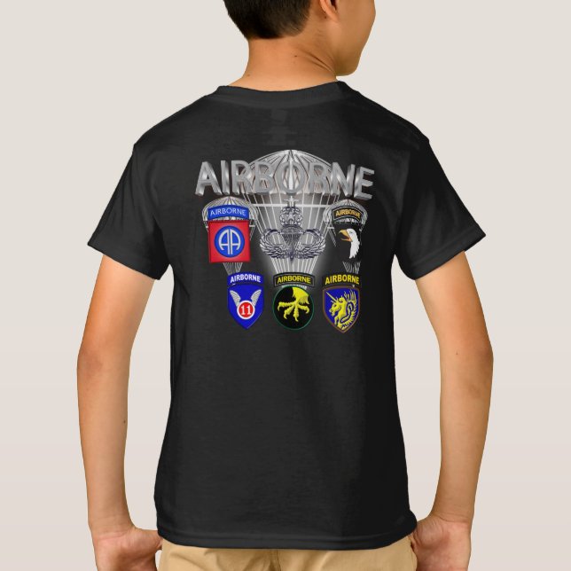 T-shirt Divisions aéroportées de l'Armée de terre passées  (Dos)