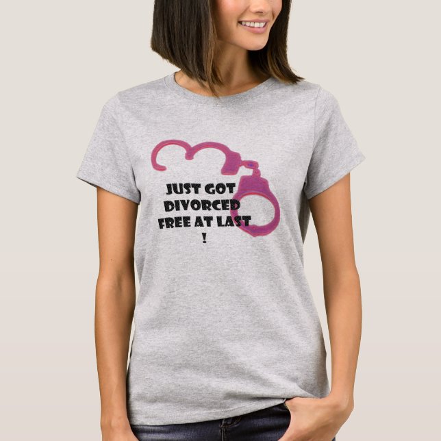 T-shirt Divorce drôle libre enfin avec le néon ouvert pi (Devant)