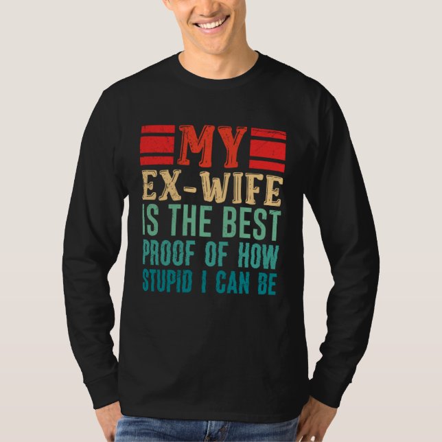T-shirt Divorce Party cool Ex Husband Happily Divorced Men (Devant)
