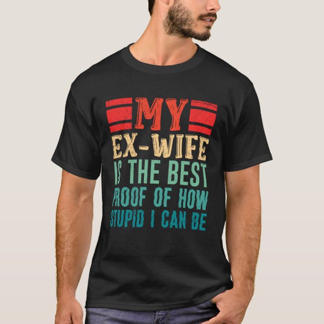 T-shirt Divorce Party cool Ex Husband Happily Divorced Men (Devant)