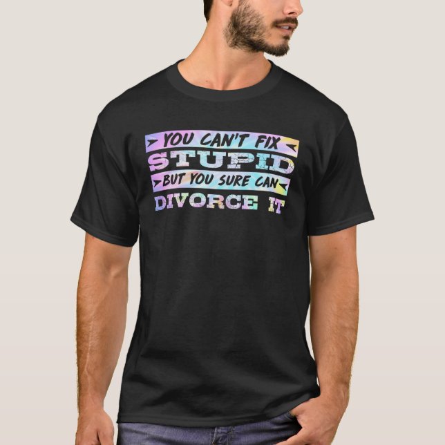 T-shirt Divorce Party Happily Divorced Men Divorce (Devant)