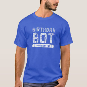 T-shirt Dix Ans 10E Anniversaire Bot Version 10 Robot