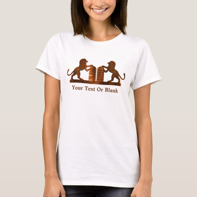 T-shirt Dix commandements et lions (Devant)