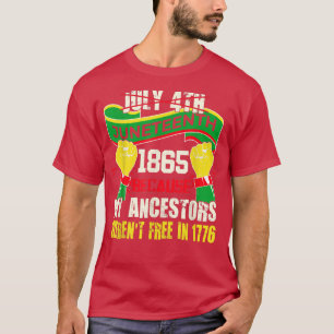 T-shirt dix-neuvième 1865 African Fist History Pride BL