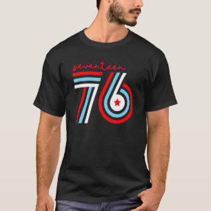 T-shirt Dix-sept 76 Amérique patriotique 4 juillet Indépen