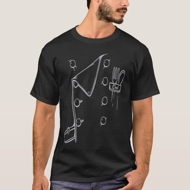T-shirt DIY Halloween Costume Chef Cook Kids Adults Kitche (Devant)