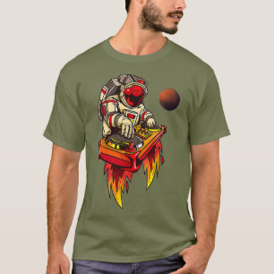 T-SHIRT DJ ASTRONAUT DANS L'ESPACE POUR LES AMATEURS DE TE