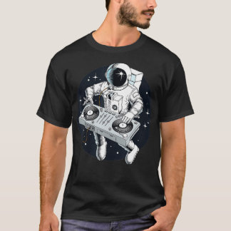 T-shirt DJ astronaute avec Tourne-disque