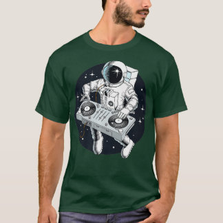 T-shirt DJ astronaute avec Tourne-disque Premium