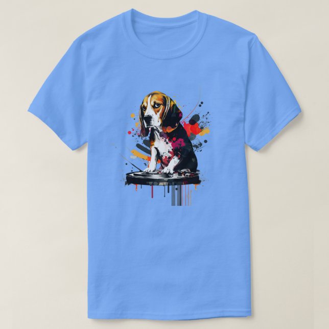 T-shirt DJ beagle (Design devant)