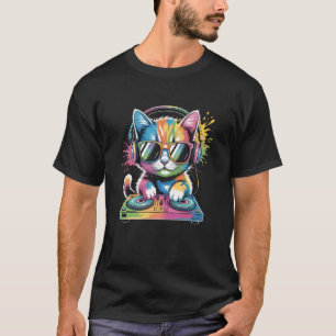 T-shirt DJ Chatons sur Platines Électronique de Musique Ra